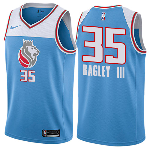 Youth Marvin Bagley III Swingman Blue Nike Jersey: NBA Sacramento Kings #35 City Edition