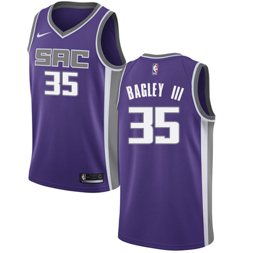 Youth Marvin Bagley III Swingman Purple Nike Jersey: NBA Sacramento Kings #35 Icon Edition